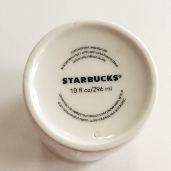 2015 Starbucks Floral Red Flowers Ceramic Travel Cup Tumbler 10oz Dot Collection - Picture 10 of 12